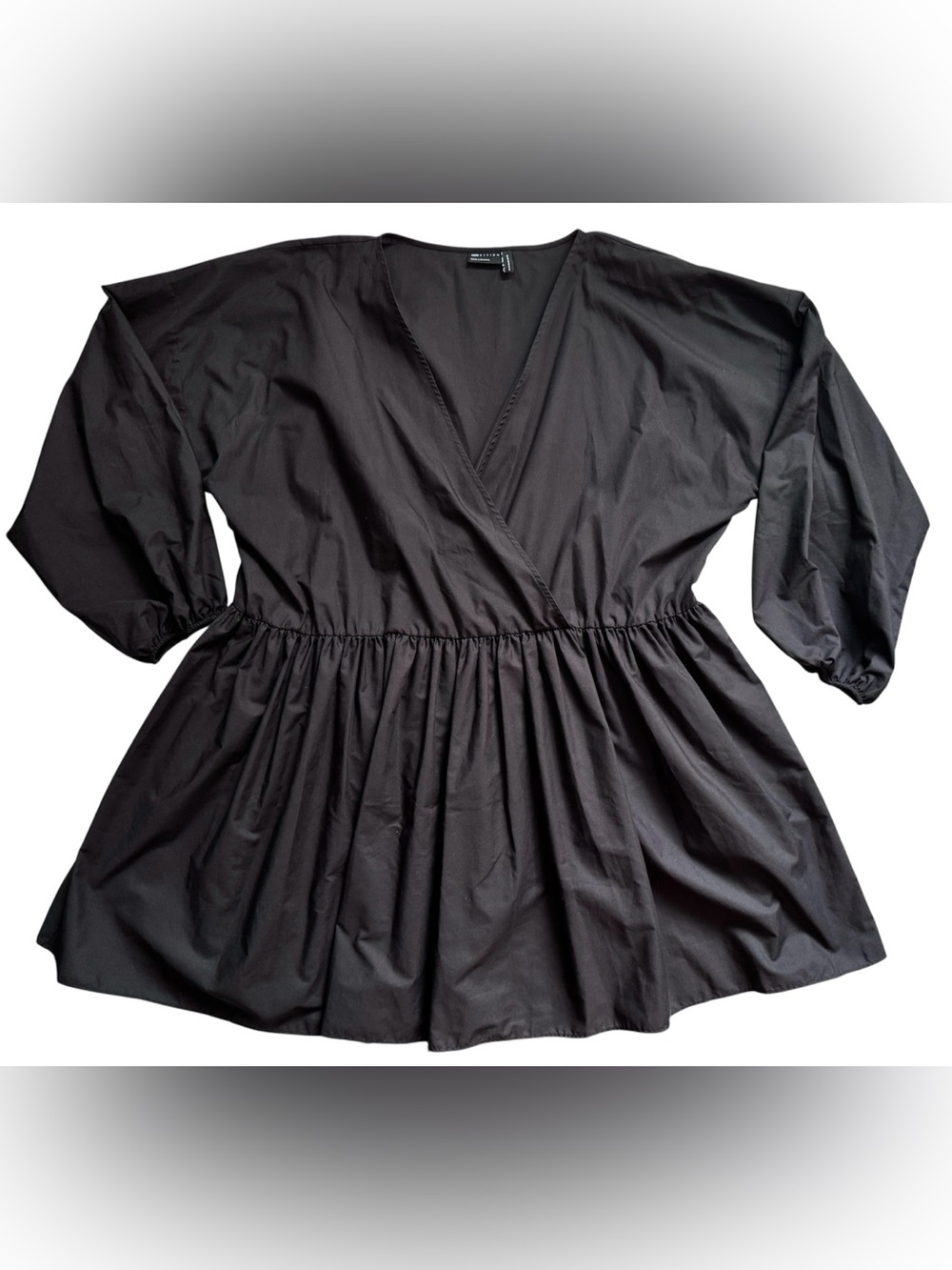 ASOS Design Black Long Sleeve Dress, Size 14 - EUC - Picture 3 of 6